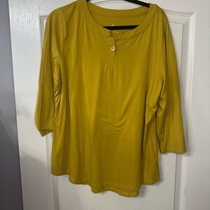 Denim&Co Golden Long Sleeve Top